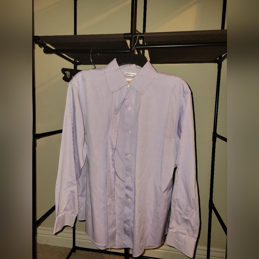 wrinkle resistant purple dres shirt
